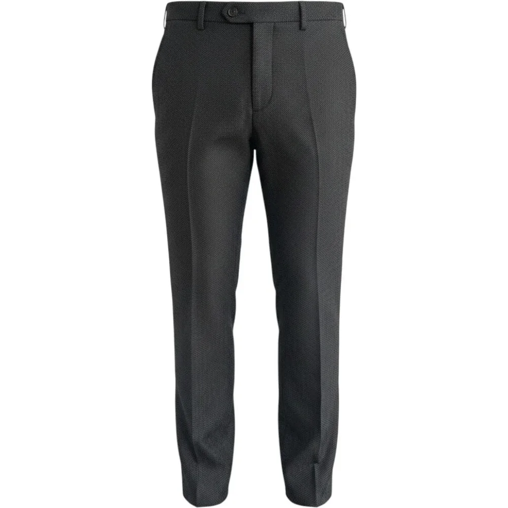 Indochino Mens Charcoal Grey Textured Tailored Dress Pants‎ 28x26 Groom Wedding